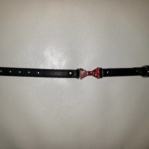 Small Dog - Black Collar with Red Bling Bow